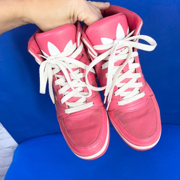 |•ADIDAS•| Ortholite Retro Bubble Gum Barbie Pink High Top Sneakers - Picture 7 of 16